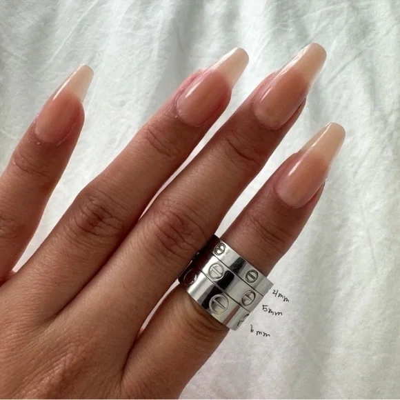 Silver Love Cartier Ring Design - Picture 3 of 3